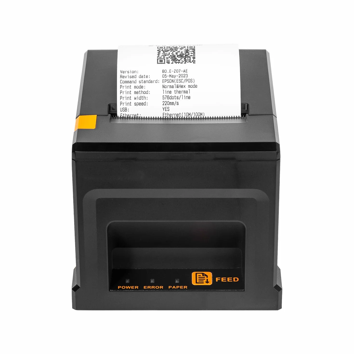 NetumScan Stampante termica per ricevute POS da 80 mm 300 mm/s Stampante termica per ricevute con cassetto automatico per contanti, interfaccia Ethernet USB, supporto Windows/Mac/Linux, stampante da