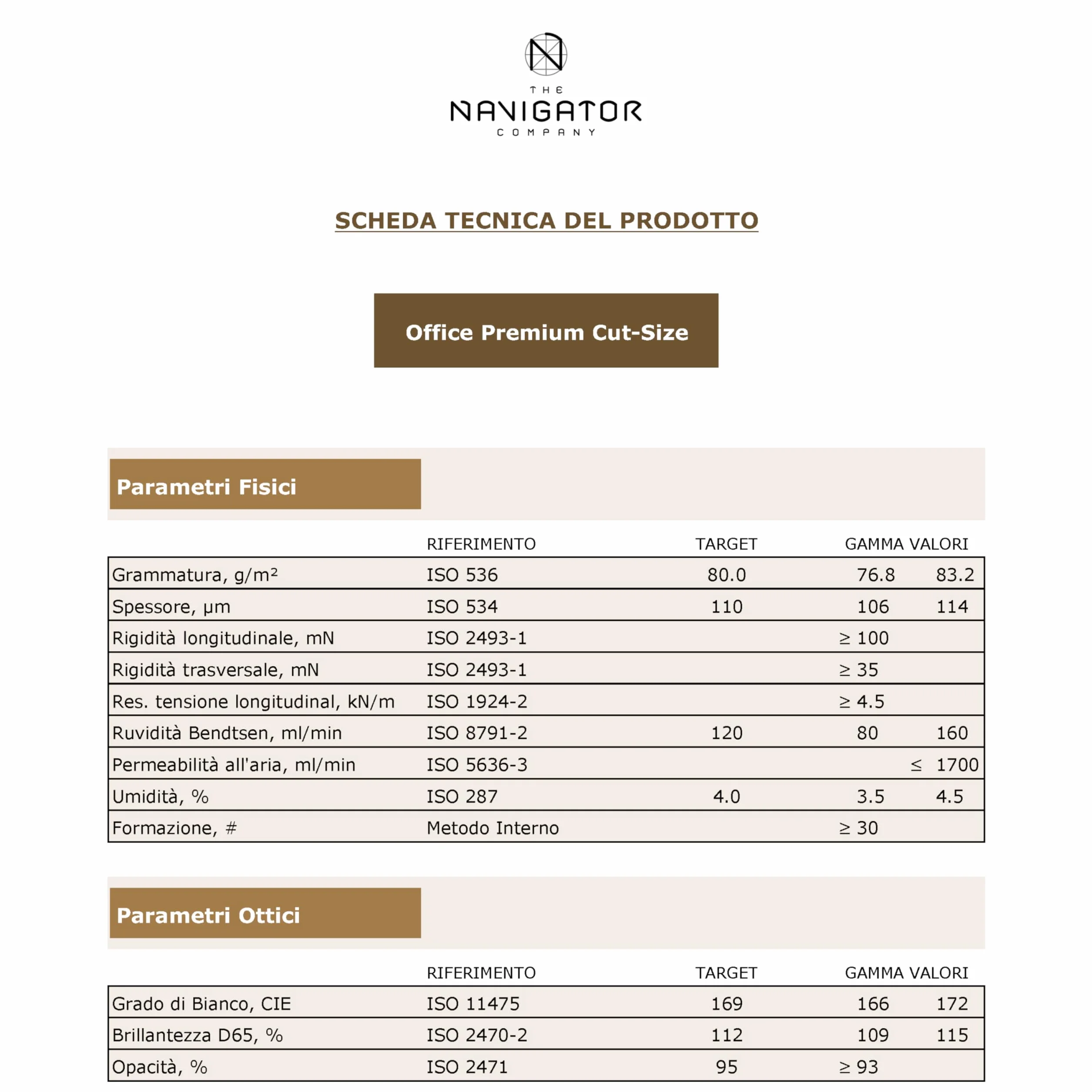 Navigator Universal Carta Premium per ufficio, Formato A4, 80 gr, Confezione da 15 risme da 500 Fogli