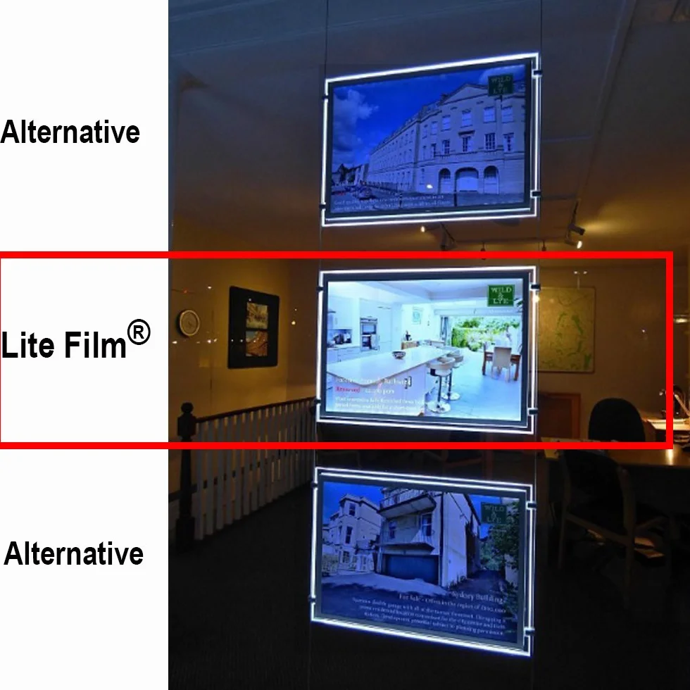 RTL49 - A4 x 100 fogli per qualsiasi stampante a getto d'inchiostro e laser (fotocopiatrici) - Carta retroilluminata/Lite Film® per LED Light Pocket/LED Light Panel/LED Lightbox
