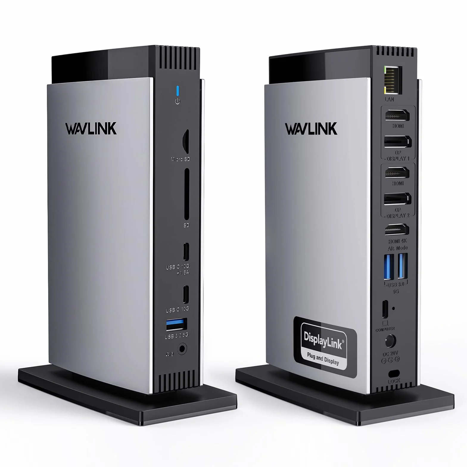 WAVLINK Displaylink Laptop Docking Station con 3 HDMI, USB C Dock Triplo Display 4K+Dual 2K, 100W di ricarica per M1 M2 M3 M4 M5 Mac/Windows, 2DP, 5 porte USB, Ethernet, Compatibile con MacBook Neo