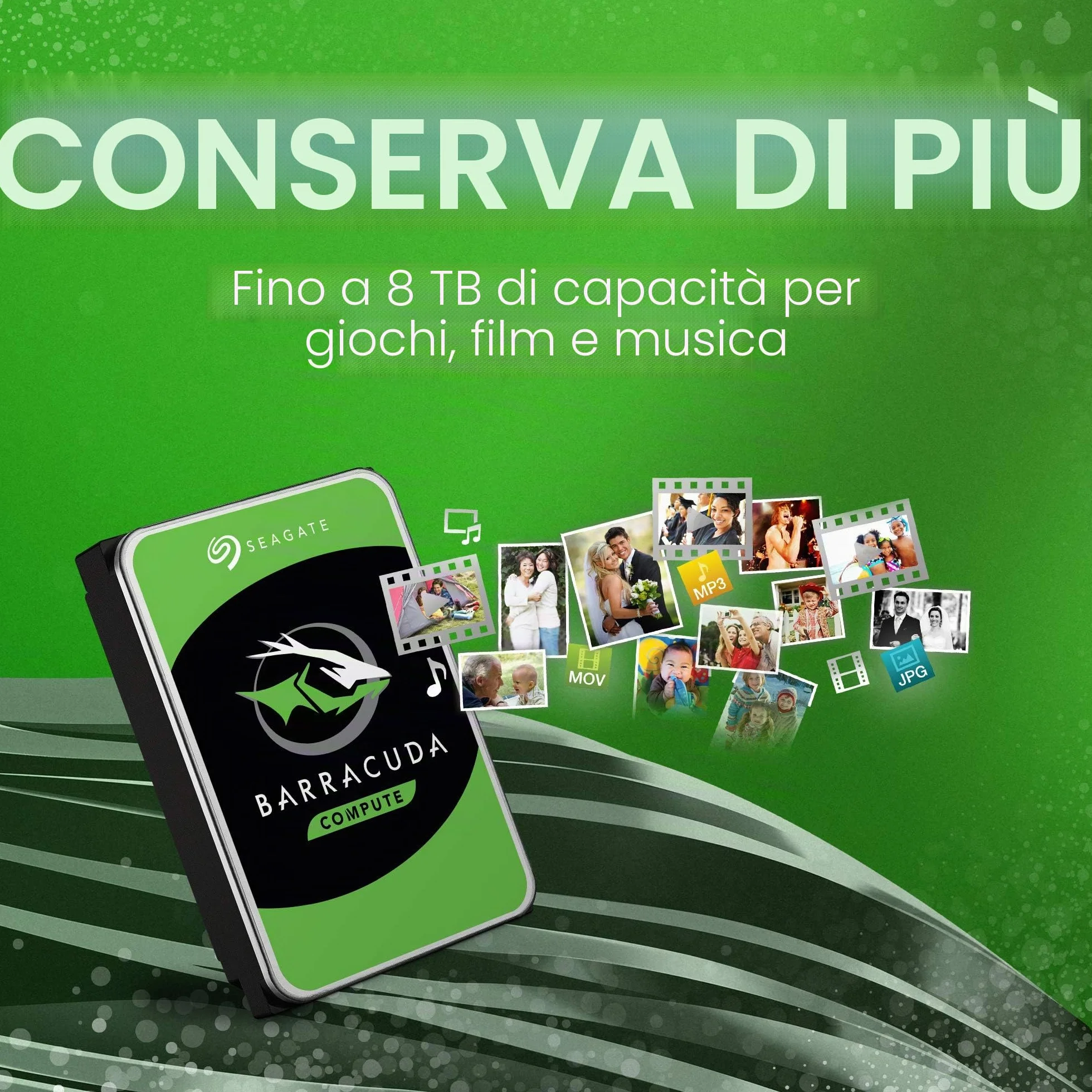 SEAGATE ST2000DM008 BARRACUDA - Unità disco interna, 2 TB, Velocità di rotazione 7200 giri/min, SATA da 6 Gbit/s, 3,5", Hard disk meccanico