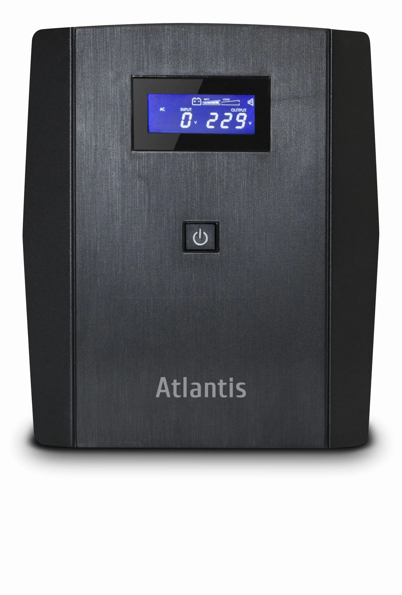 Atlantis OnePower 1200, UPS Line Interactive 1200VA/700W, AVR, Onda PseudoSinusoidale, 3 prese IEC+2 prese Schuko, 2 Batterie 12V 7Ah