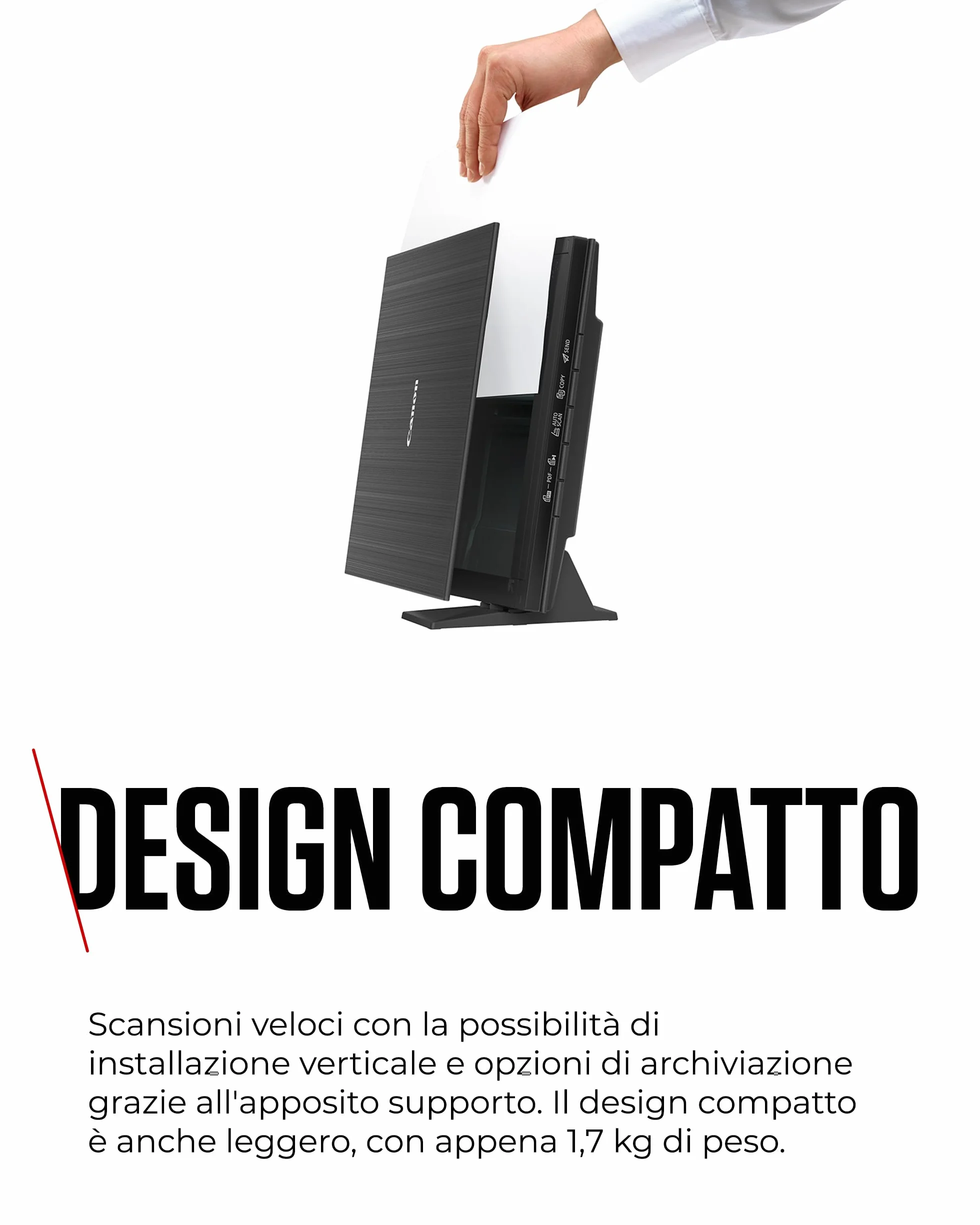 Canon LiDE 400 Scanner Documenti e Fotografico Piano Nero USB Type-C Salvaspazio